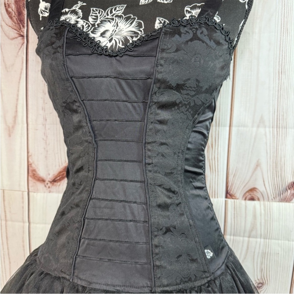 Vintage TRIPP NYC Daang Goodman Structured Corset Tutu Dress in Black size Small - Picture 4 of 13